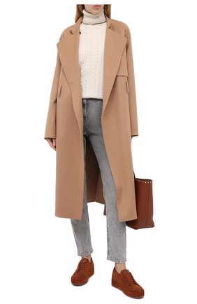 Женские замшевые кеды SANTONI коричневого цвета по цене 43150 руб., арт. WBCL60688MIAEBVEC50 | Фото 2 Женские замшевые кеды SANTONI коричневого цвета, арт. WBCL60688MIAEBVEC50 | Фото 2