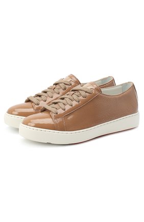 Женские кожаные кеды SANTONI светло-розового цвета по цене 34300 руб., арт. WBCE60442BARGIIHP41 | Фото 1 Женские кожаные кеды SANTONI светло-розового цвета, арт. WBCE60442BARGIIHP41 | Фото 1