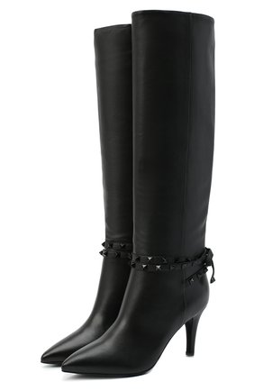 Женские кожаные сапоги rockstud flair VALENTINO черного цвета по цене 133500 руб., арт. UW2S0Z36/MLR | Фото 1 Женские кожаные сапоги rockstud flair VALENTINO черного цвета, арт. UW2S0Z36/MLR | Фото 1