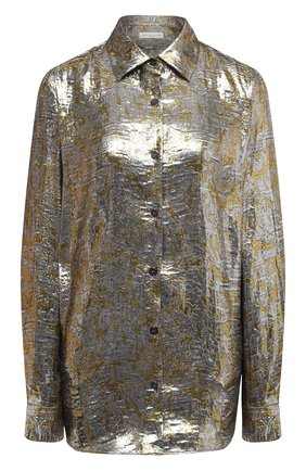 Женская блузка DRIES VAN NOTEN серебряного цвета по цене 82250 руб., арт. 202-10772-1347 | Фото 1 Женская блузка DRIES VAN NOTEN серебряного цвета, арт. 202-10772-1347 | Фото 1