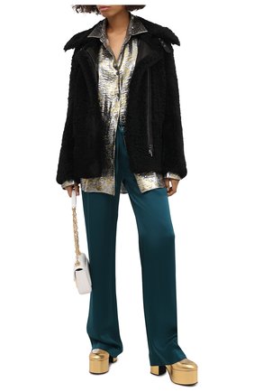 Женская блузка DRIES VAN NOTEN серебряного цвета по цене 82250 руб., арт. 202-10772-1347 | Фото 2 Женская блузка DRIES VAN NOTEN серебряного цвета, арт. 202-10772-1347 | Фото 2
