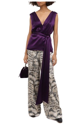 Женский топ из вискозы DRIES VAN NOTEN фиолетового цвета по цене 49550 руб., арт. 202-10745-1042 | Фото 2 Женский топ из вискозы DRIES VAN NOTEN фиолетового цвета, арт. 202-10745-1042 | Фото 2