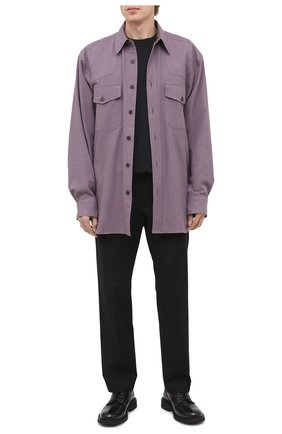 Мужская хлопковая рубашка DRIES VAN NOTEN сиреневого цвета по цене 39000 руб., арт. 202-20719-1273 | Фото 2 Мужская хлопковая рубашка DRIES VAN NOTEN сиреневого цвета, арт. 202-20719-1273 | Фото 2