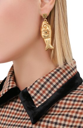 Женские серьги MARNI золотого цвета по цене 32950 руб., арт. 0RMV0204A0/M2000 | Фото 2 Женские серьги MARNI золотого цвета, арт. 0RMV0204A0/M2000 | Фото 2