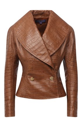 Женская кожаная куртка RALPH LAUREN коричневого цвета, арт. 290815964 | Фото 1 (Рукава: Длинные; Длина (верхняя одежда): Короткие; Материал подклада: Купро; Женское Кросс-КТ: Замша и кожа; Стили: Классический; Кросс-КТ: Куртка; Материал внешний: Натуральная кожа)