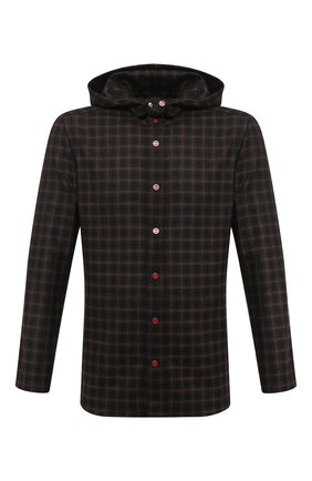 Мужская кашемировая рубашка KITON коричневого цвета по цене 192500 руб., арт. UMCPETEK01L1409 | Фото 1 Мужская кашемировая рубашка KITON коричневого цвета, арт. UMCPETEK01L1409 | Фото 1 (Рукава: Длинные; Длина (для топов): Стандартные; Материал внешний: Кашемир, Шерсть; Мужское Кросс-КТ: Рубашка-одежда; Случай: Повседневный; Принт: С принтом; Стили: Кэжуэл; Манжеты: На кнопках; Воротник: С капюшоном)