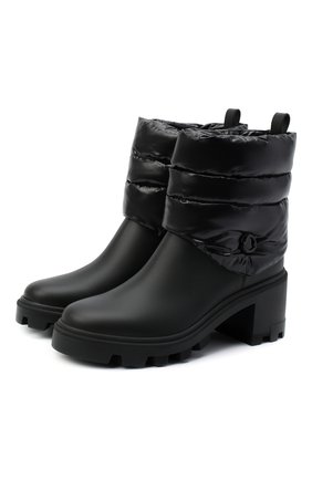 Женские кожаные ботильоны MONCLER черного цвета по цене 58900 руб., арт. F2-09B-4F707-00-02SE7 | Фото 1 Женские кожаные ботильоны MONCLER черного цвета, арт. F2-09B-4F707-00-02SE7 | Фото 1
