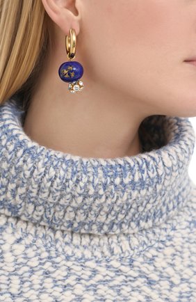 Женские серьги TIMELESS PEARLY синего цвета по цене 38900 руб., арт. B0BS+D | Фото 2 Женские серьги TIMELESS PEARLY синего цвета, арт. B0BS+D | Фото 2
