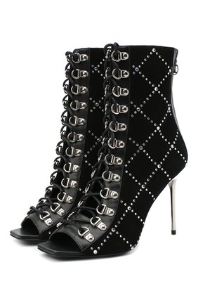 Женские замшевые ботильоны BALMAIN черного цвета по цене 124000 руб., арт. UN1C509/ACDS | Фото 1 Женские замшевые ботильоны BALMAIN черного цвета, арт. UN1C509/ACDS | Фото 1
