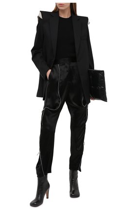 Женские шелковые брюки GIORGIO ARMANI черного цвета по цене 146500 руб., арт. 0SHPP0CF/T01IE | Фото 2 Женские шелковые брюки GIORGIO ARMANI черного цвета, арт. 0SHPP0CF/T01IE | Фото 2