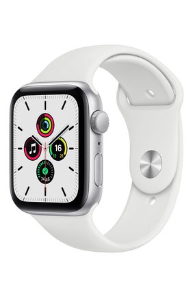 Смарт-часы apple watch se gps 44mm silver aluminium case with white sport band APPLE  silver цвета, арт. MYDQ2RU/A | Фото 1 (Кросс-КТ: Деактивировано)