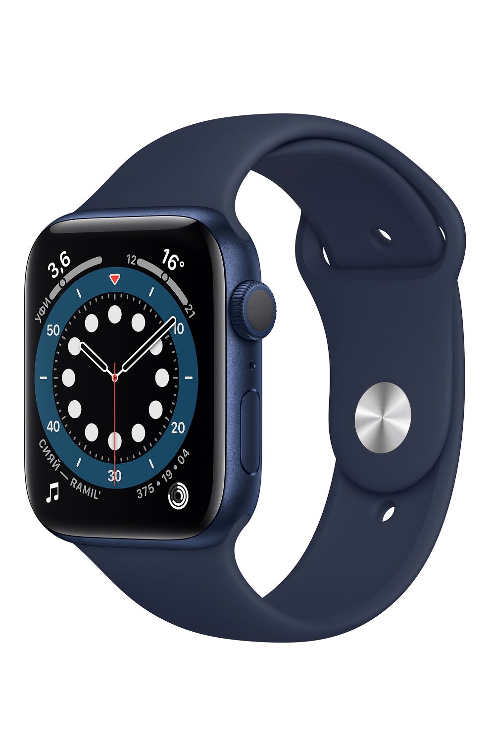 Смарт-часы apple watch series 6 gps 44mm blue aluminium case with deep navy sport band APPLE blue цвета, арт. M00J3RU/A | Фото 1 (Кросс-КТ: Деактивировано)