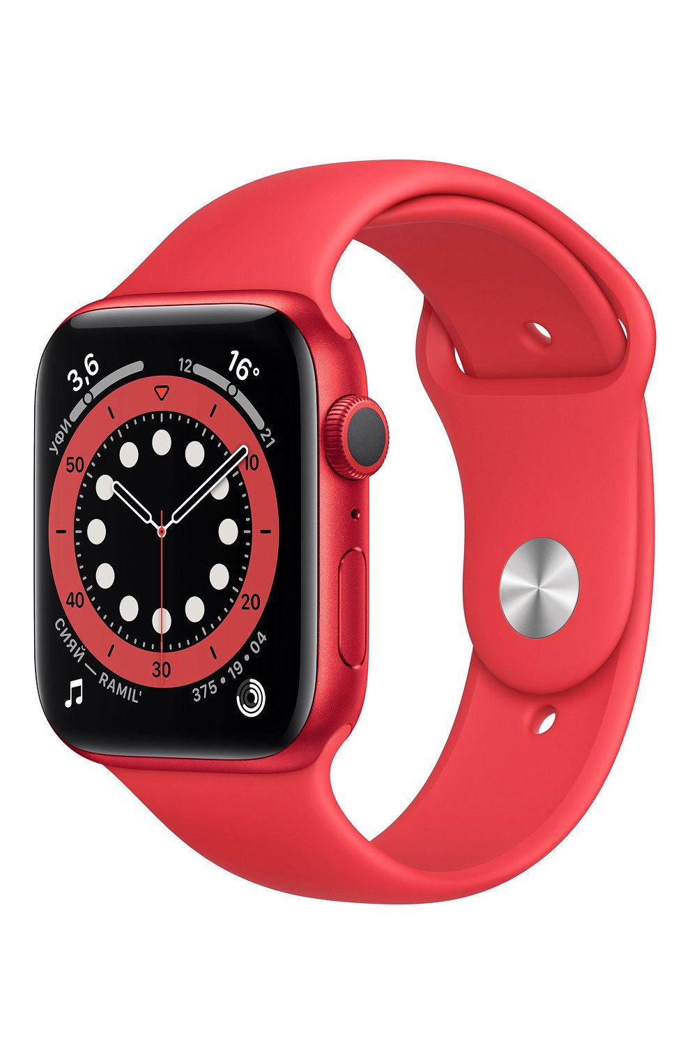 Смарт-часы apple watch series 6 gps 44mm product(red) aluminium case with product(red) sport band APPLE  (product)red цвета, арт. M00M3RU/A | Фото 1 (Кросс-КТ: Деактивировано)