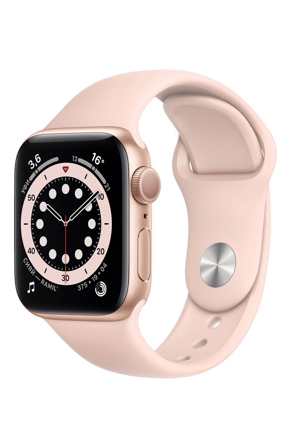 Смарт-часы apple watch series 6 gps 40mm gold aluminium case with pink sand sport band APPLE gold цвета, арт. MG123RU/A | Фото 1 (Кросс-КТ: Деактивировано)