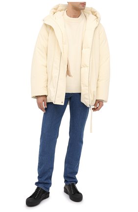 Мужские кожаные кеды JIL SANDER черного цвета по цене 49200 руб., арт. JI35545C-12311 | Фото 2 Мужские кожаные кеды JIL SANDER черного цвета, арт. JI35545C-12311 | Фото 2