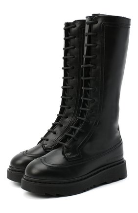 Детские кожаные сапоги EMPORIO ARMANI черного цвета по цене 34800 руб., арт. XX0002/X0R04/28-34 | Фото 1 Детские кожаные сапоги EMPORIO ARMANI черного цвета, арт. XX0002/X0R04/28-34 | Фото 1