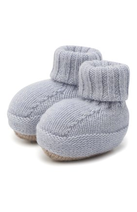 Детские шерстяные пинетки BABY T голубого цвета по цене 2895 руб., арт. 20AI063SA | Фото 1 Детские шерстяные пинетки BABY T голубого цвета, арт. 20AI063SA | Фото 1