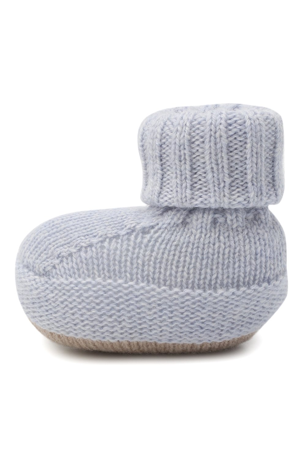 Детские шерстяные пинетки BABY T голубого цвета по цене 2895 руб., арт. 20AI063SA | Фото 2 Детские шерстяные пинетки BABY T голубого цвета, арт. 20AI063SA | Фото 2