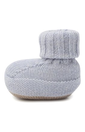 Детские шерстяные пинетки BABY T голубого цвета по цене 2895 руб., арт. 20AI063SA | Фото 2 Детские шерстяные пинетки BABY T голубого цвета, арт. 20AI063SA | Фото 2