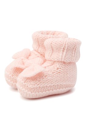 Детские шерстяные пинетки BABY T светло-розового цвета по цене 3995 руб., арт. 20AI103SA | Фото 1 Детские шерстяные пинетки BABY T светло-розового цвета, арт. 20AI103SA | Фото 1 (Материал: Шерсть, Текстиль)