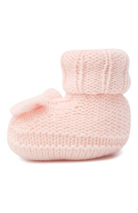 Детские шерстяные пинетки BABY T светло-розового цвета по цене 3995 руб., арт. 20AI103SA | Фото 2 Детские шерстяные пинетки BABY T светло-розового цвета, арт. 20AI103SA | Фото 2 (Материал: Шерсть, Текстиль)