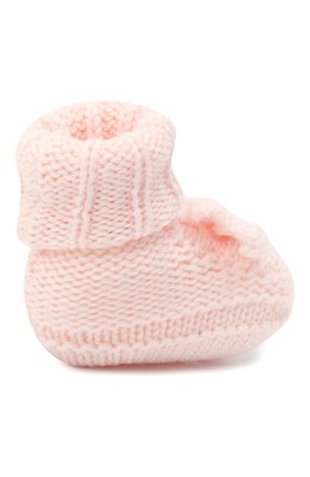 Детские шерстяные пинетки BABY T светло-розового цвета по цене 3720 руб., арт. 20AI103SA | Фото 3 Детские шерстяные пинетки BABY T светло-розового цвета, арт. 20AI103SA | Фото 3