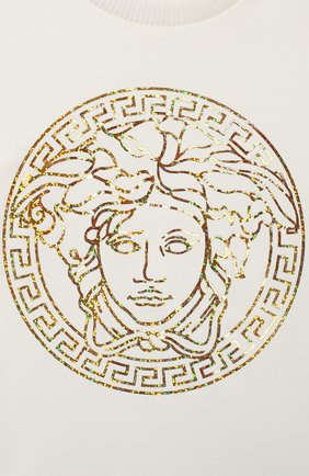 Женский хлопковое платье VERSACE белого цвета по цене 18200 руб., арт. YA000173/YA00077 | Фото 3 Женский хлопковое платье VERSACE белого цвета, арт. YA000173/YA00077 | Фото 3