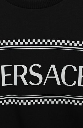 Детский хлопковый свитшот VERSACE черного цвета по цене 12950 руб., арт. YB000200/YA00077 | Фото 3 Детский хлопковый свитшот VERSACE черного цвета, арт. YB000200/YA00077 | Фото 3
