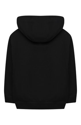 Детский хлопковое худи VERSACE черного цвета по цене 25200 руб., арт. YC000338/YA00078/8A-14A | Фото 2 Детский хлопковое худи VERSACE черного цвета, арт. YC000338/YA00078/8A-14A | Фото 2