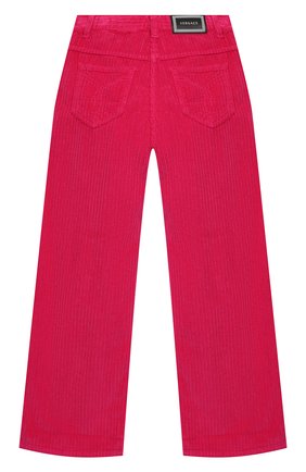 Детские хлопковые брюки VERSACE фуксия цвета по цене 19950 руб., арт. YC000371/A235032/4A-6A | Фото 2 Детские хлопковые брюки VERSACE фуксия цвета, арт. YC000371/A235032/4A-6A | Фото 2