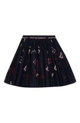 Детская юбка DOLCE & GABBANA темно-синего цвета по цене 34850 руб., арт. L53I30/HSMLZ/8-14 | Фото 1 Детская юбка DOLCE & GABBANA темно-синего цвета, арт. L53I30/HSMLZ/8-14 | Фото 1