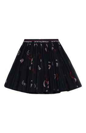 Детская юбка DOLCE & GABBANA темно-синего цвета по цене 34850 руб., арт. L53I30/HSMLZ/8-14 | Фото 2 Детская юбка DOLCE & GABBANA темно-синего цвета, арт. L53I30/HSMLZ/8-14 | Фото 2
