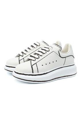 Детские кожаные кеды ALEXANDER MCQUEEN белого цвета по цене 32500 руб., арт. 634741/WHX1L | Фото 1 Детские кожаные кеды ALEXANDER MCQUEEN белого цвета, арт. 634741/WHX1L | Фото 1 (Материал внутренний: Натуральная кожа; Материал внешний: Кожа; Региональные ограничения белый список (Axapta Mercury): RU; Длина стельки: 18, 21,3, 20,3, 20,8; Мальчики Кросс-КТ: Обувь-низкие; ширина носка стельки: 6,5, 6,7; толщина подошвы: 4)