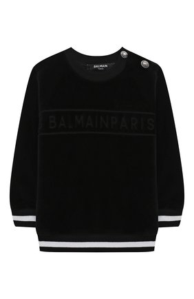 Детский хлопковый свитшот BALMAIN черного цвета по цене 19350 руб., арт. 6N4830/NB430/12-36M | Фото 1 Детский хлопковый свитшот BALMAIN черного цвета, арт. 6N4830/NB430/12-36M | Фото 1