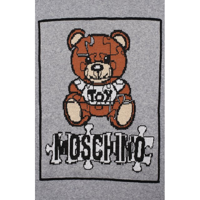 фото Хлопковый пуловер с капюшоном moschino