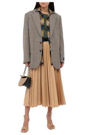 Женская хлопковая футболка DRIES VAN NOTEN хаки цвета по цене 12950 руб., арт. 202-11123-1616 | Фото 2 Женская хлопковая футболка DRIES VAN NOTEN хаки цвета, арт. 202-11123-1616 | Фото 2