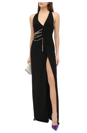 Женское платье из вискозы DSQUARED2 черного цвета по цене 119500 руб., арт. S75CV0296/S22679 | Фото 2 Женское платье из вискозы DSQUARED2 черного цвета, арт. S75CV0296/S22679 | Фото 2