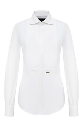 Женская хлопковая рубашка DSQUARED2 белого цвета по цене 39100 руб., арт. S75DL0725/S42381 | Фото 1 Женская хлопковая рубашка DSQUARED2 белого цвета, арт. S75DL0725/S42381 | Фото 1