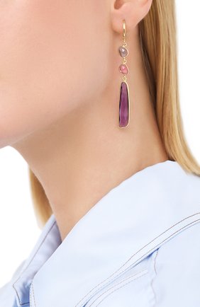 Женские серьги EXCLAIM золотого цвета по цене 10580 руб., арт. 041M2949E | Фото 2 Женские серьги EXCLAIM золотого цвета, арт. 041M2949E | Фото 2