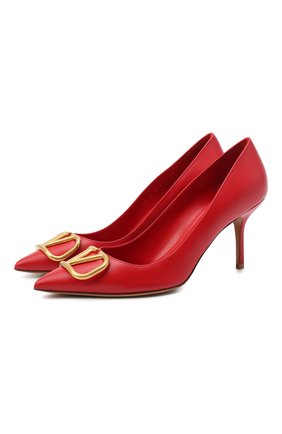 Женская кожаные туфли valentino garavani vlogo VALENTINO красного цвета по цене 63400 руб., арт. UW2S0R78/DSH | Фото 1 Женская кожаные туфли valentino garavani vlogo VALENTINO красного цвета, арт. UW2S0R78/DSH | Фото 1