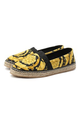 Мужские текстильные эспадрильи VERSACE желтого цвета по цене 30750 руб., арт. DSU8255/DTES3 | Фото 1 Мужские текстильные эспадрильи VERSACE желтого цвета, арт. DSU8255/DTES3 | Фото 1
