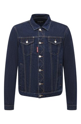 Мужская джинсовая куртка DSQUARED2 синего цвета по цене 43150 руб., арт. S74AM1110/S30309 | Фото 1 Мужская джинсовая куртка DSQUARED2 синего цвета, арт. S74AM1110/S30309 | Фото 1