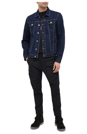Мужская джинсовая куртка DSQUARED2 синего цвета по цене 43150 руб., арт. S74AM1110/S30309 | Фото 2 Мужская джинсовая куртка DSQUARED2 синего цвета, арт. S74AM1110/S30309 | Фото 2