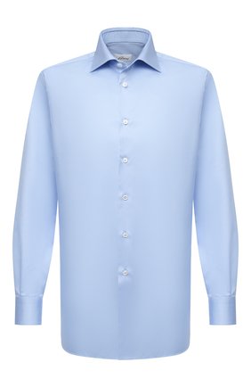 Мужская хлопковая сорочка BRIONI голубого цвета по цене 61600 руб., арт. RCA20M/P90C4 | Фото 1 Мужская хлопковая сорочка BRIONI голубого цвета, арт. RCA20M/P90C4 | Фото 1