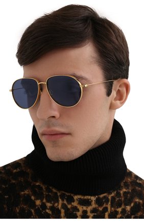 Мужские солнцезащитные очки MONCLER золотого цвета по цене 26230 руб., арт. ML 0120 30V 58 С/З ОЧКИ | Фото 2 Мужские солнцезащитные очки MONCLER золотого цвета, арт. ML 0120 30V 58 С/З ОЧКИ | Фото 2