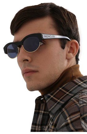 Мужские солнцезащитные очки MONCLER черного цвета по цене 22710 руб., арт. ML 0124 01V 53 С/З ОЧКИ | Фото 2 Мужские солнцезащитные очки MONCLER черного цвета, арт. ML 0124 01V 53 С/З ОЧКИ | Фото 2