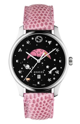 Женские часы g-timeless GUCCI бесцветного цвета по цене 132000 руб., арт. YA1264046 | Фото 1 Женские часы g-timeless GUCCI бесцветного цвета, арт. YA1264046 | Фото 1 (Механизм: Кварц; Материал корпуса: Сталь; Цвет циферблата: Чёрный)