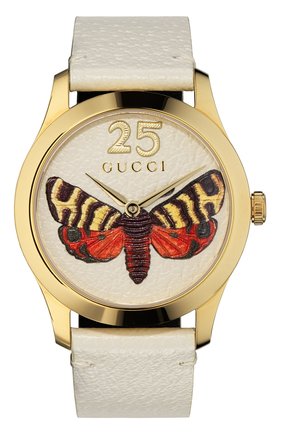 Женские часы g-timeless GUCCI бесцветного цвета, арт. YA1264062 | Фото 1 (Материал корпуса: Сталь; Цвет циферблата: Белый; Механизм: Кварц)
