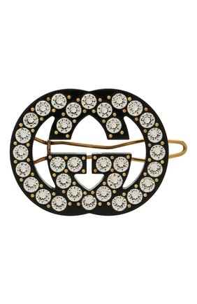 Женская заколка gg original GUCCI черного цвета по цене 33900 руб., арт. 627917/I12G0 | Фото 1 Женская заколка gg original GUCCI черного цвета, арт. 627917/I12G0 | Фото 1