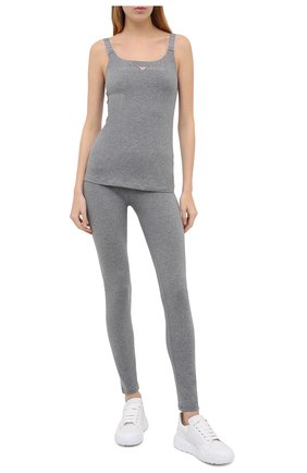 Женские леггинсы EMPORIO ARMANI серого цвета по цене 6315 руб., арт. 164162/0A317 | Фото 2 Женские леггинсы EMPORIO ARMANI серого цвета, арт. 164162/0A317 | Фото 2